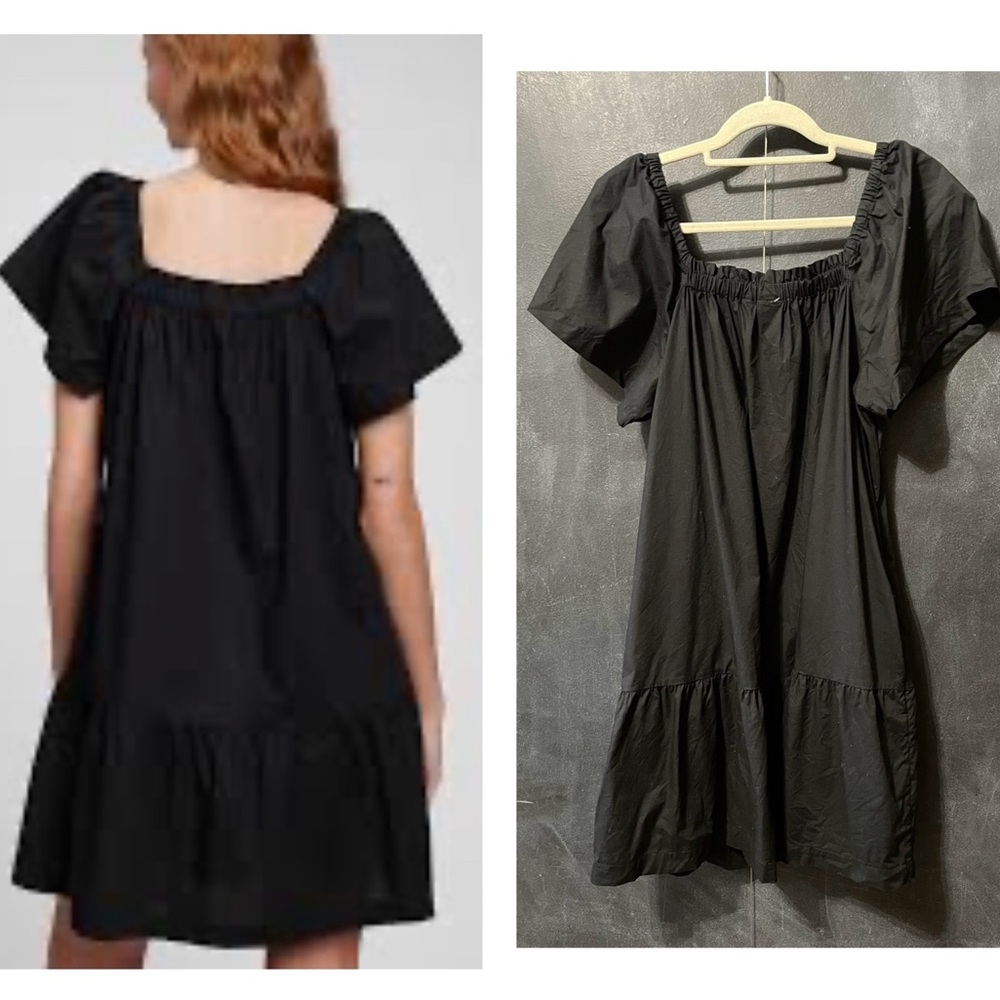 Gap Flutter Sleeve Mini Dress - Black